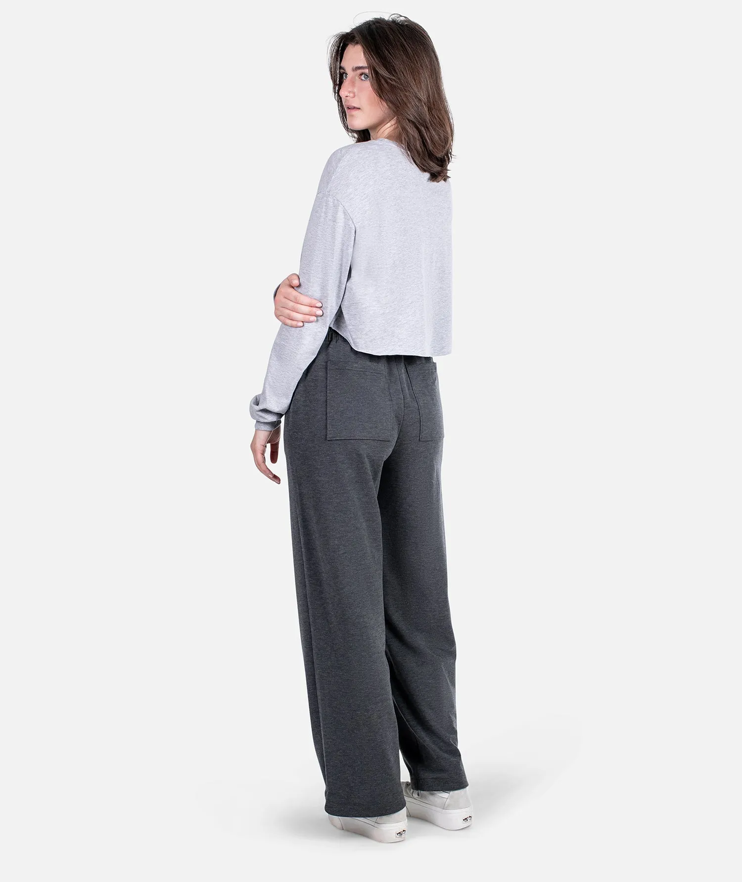 Wisdom Cropped Long Sleeve - Athletic Heather sold by JETTY product image thumbnail 2