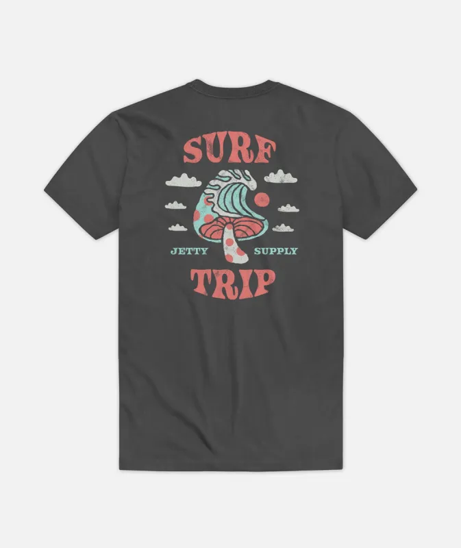 Surf Trip Tee - Charcoal sold by JETTY