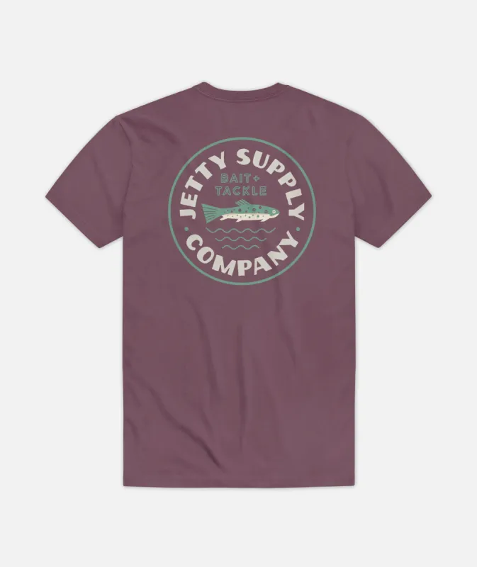 Tackleshop Pocket Tee - Maroon sold by JETTY