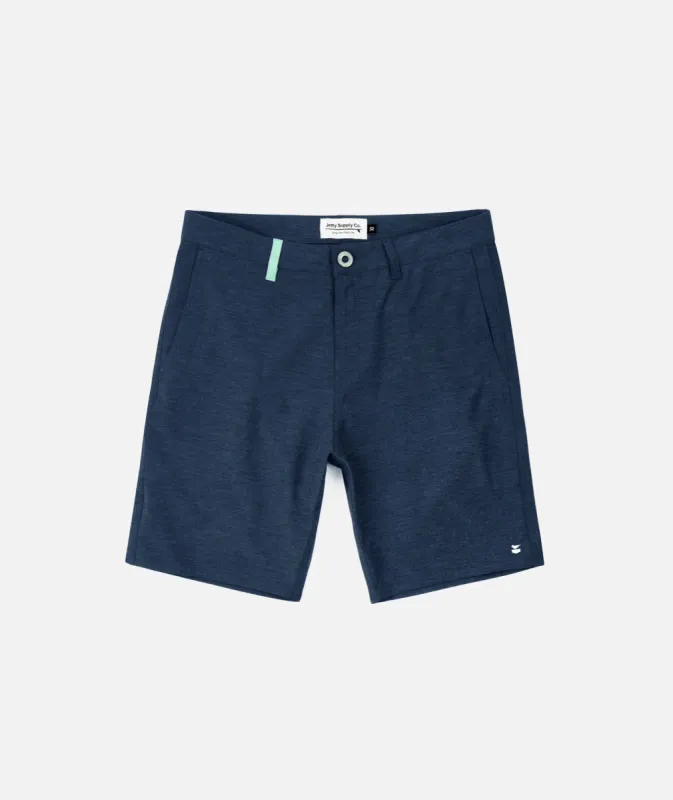 Fall 21Polywog Hybrid Walkshort - Navy sold by JETTY