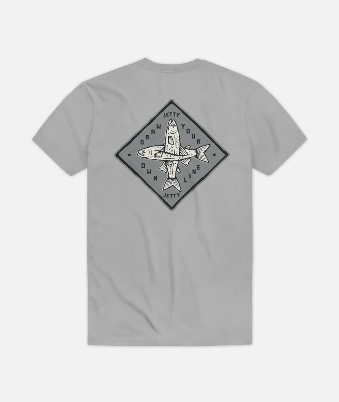 Split Tee - Grey sold by JETTY