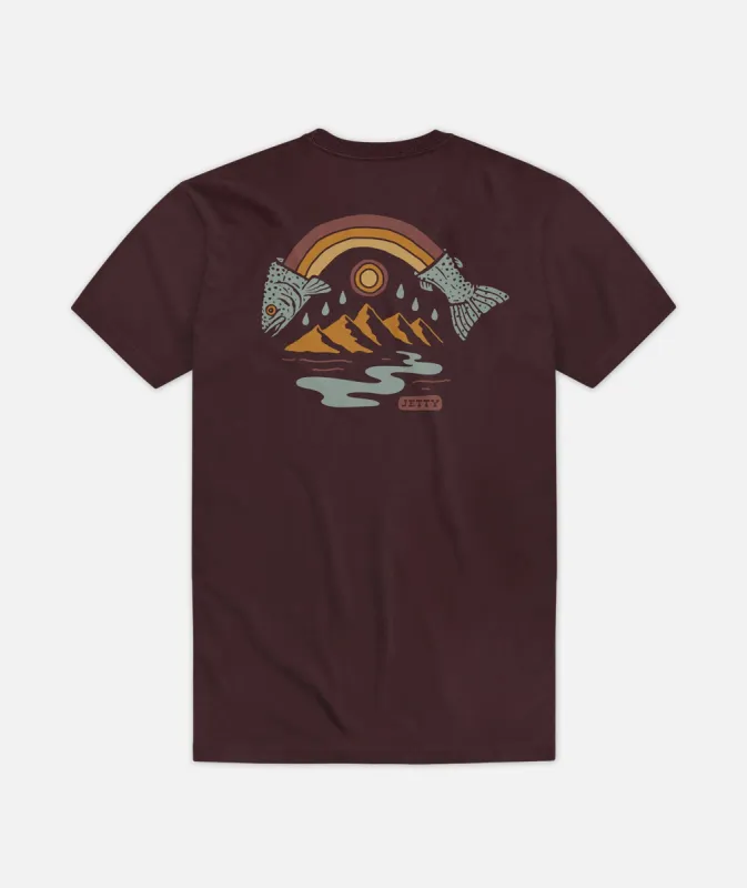 Rainbow Trout Tee - Oxblood Black sold by JETTY
