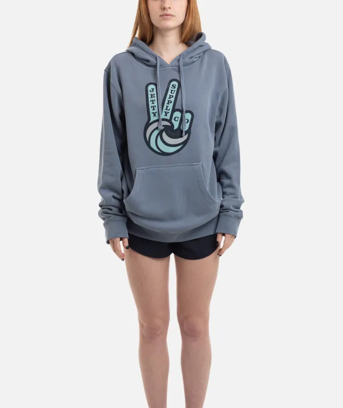 Peace Hoodie - Blue sold by JETTY