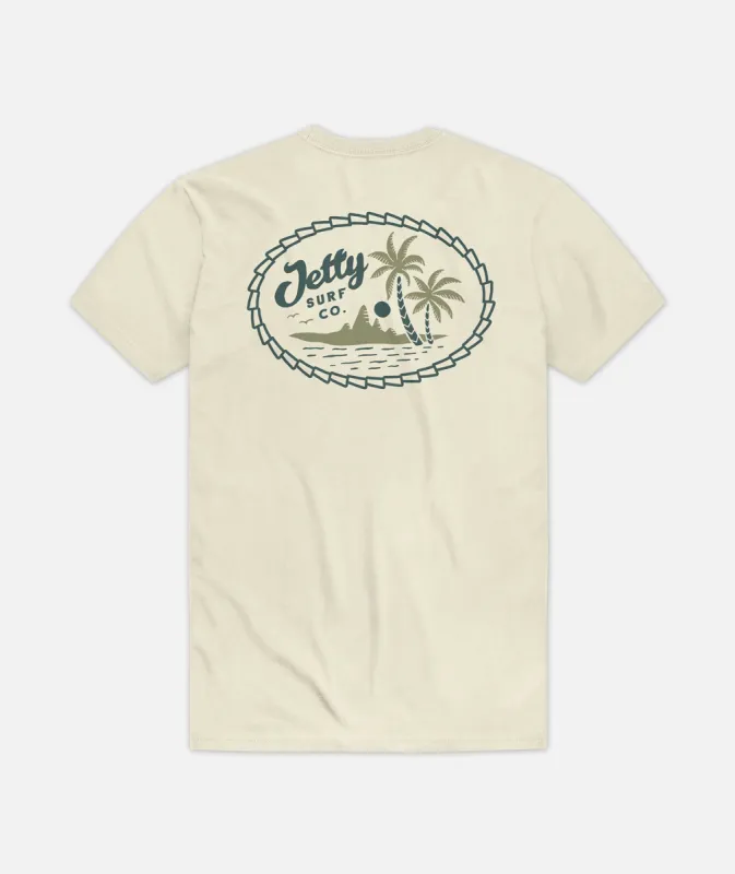 Postcard Pocket Tee - Natural sold by JETTY