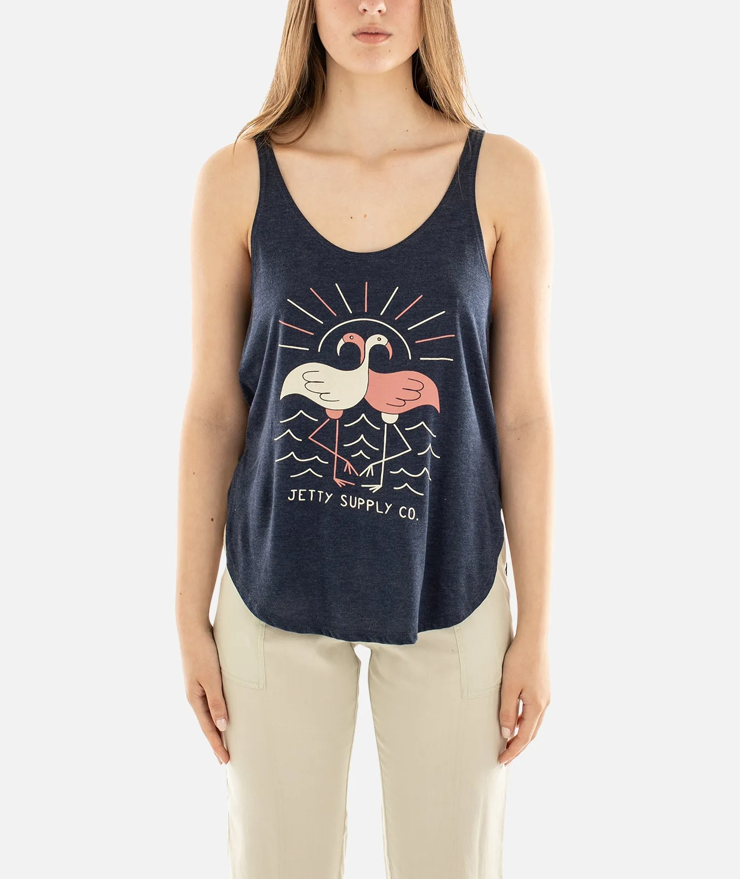 Flamingo Tank - Navy sold by JETTY