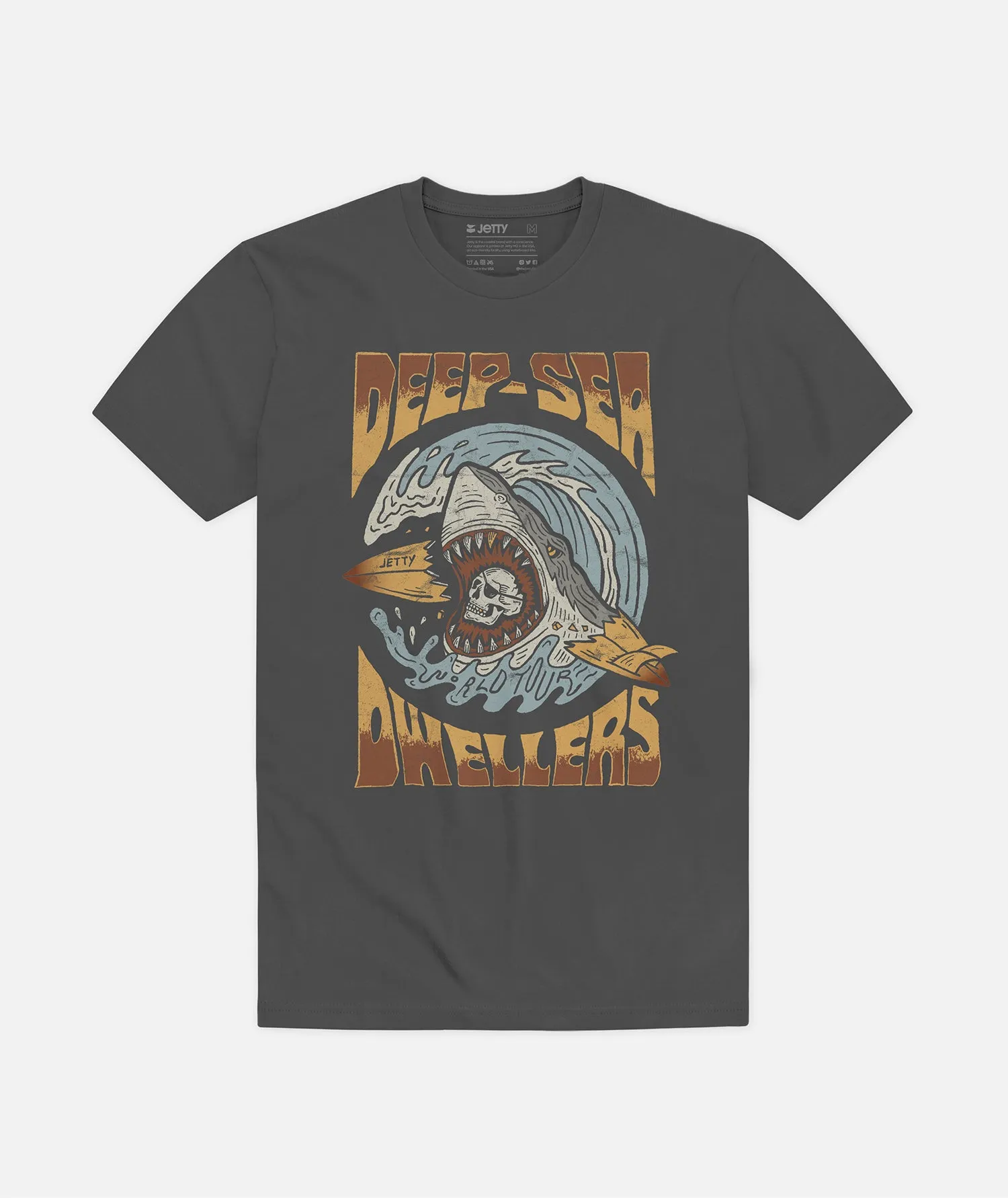 Dweller Tee - Charcoal sold by JETTY