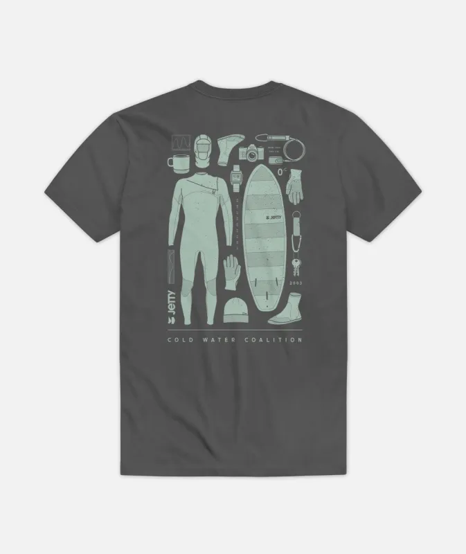 Surf Kit Tee - Charcoal sold by JETTY