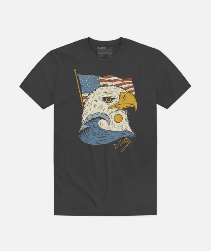 Land of the Stoke Tee - Black sold by JETTY