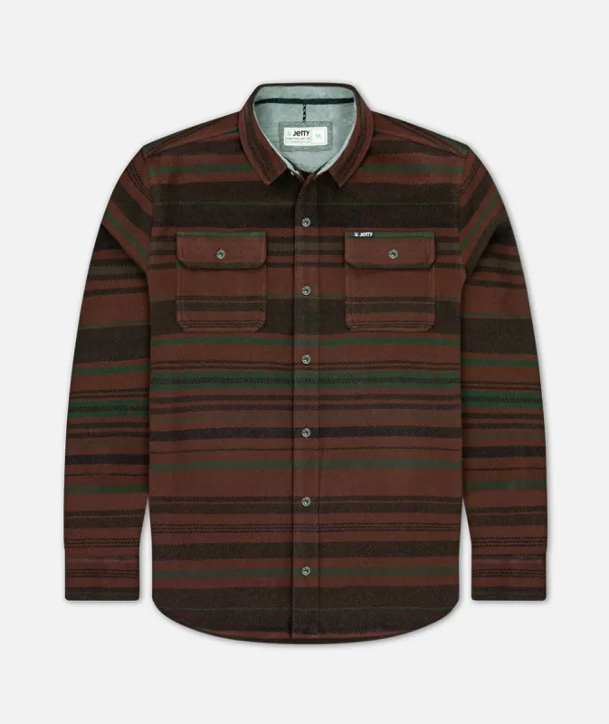 Horizon Flannel - Oxblood sold by JETTY