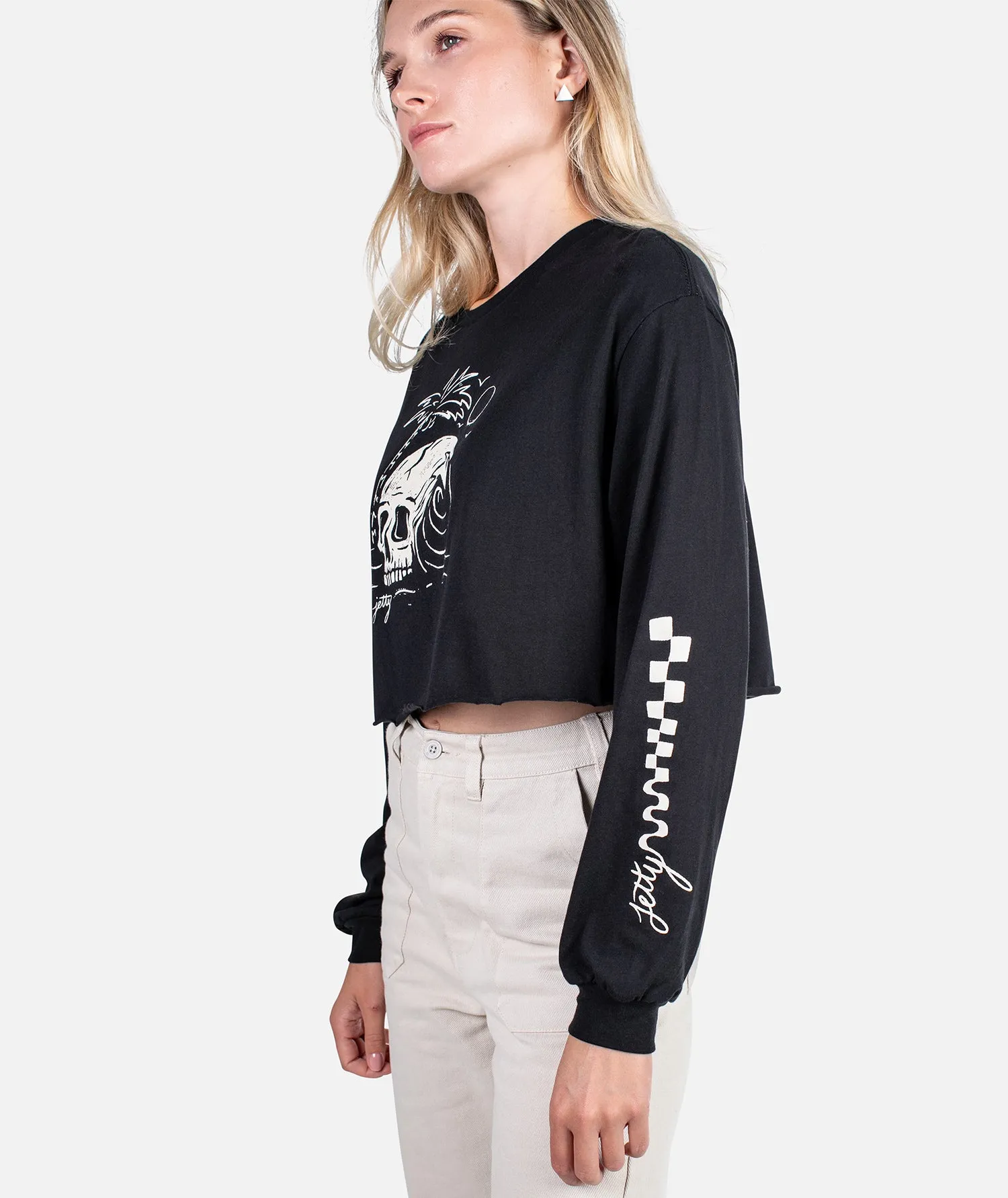Crush Cropped Long Sleeve - Black sold by JETTY product image thumbnail 3