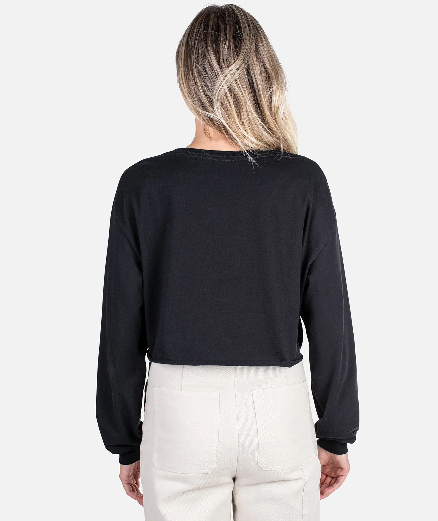 Crush Cropped Long Sleeve - Black sold by JETTY product image thumbnail 2