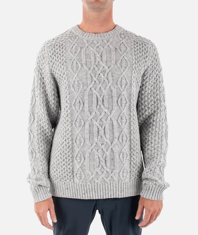 Angler Oystex Sweater - Light Grey sold by JETTY