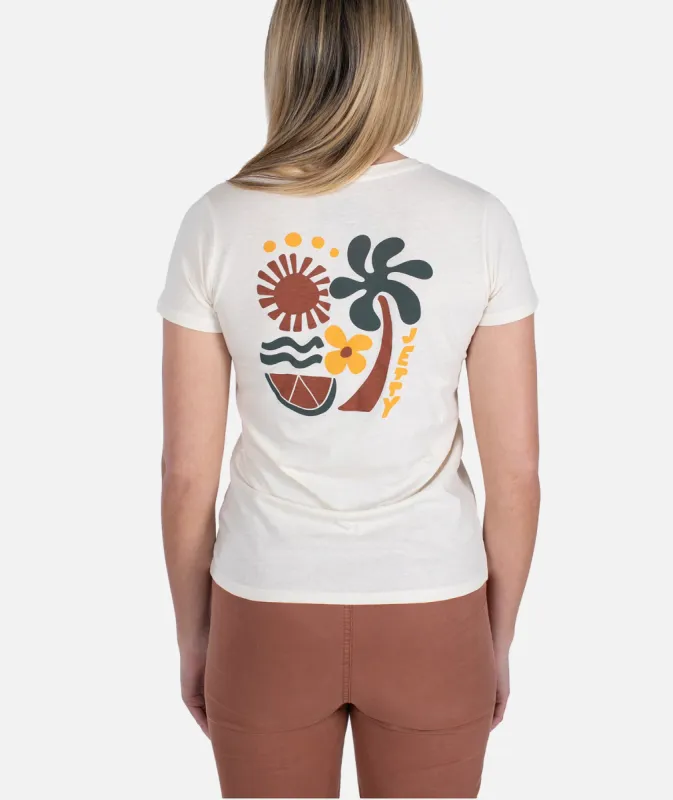 Beachside SS Tee - White sold by JETTY