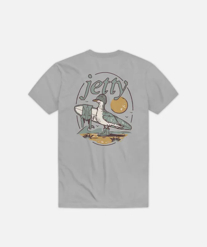 Grom Gull Tee - Light Grey sold by JETTY
