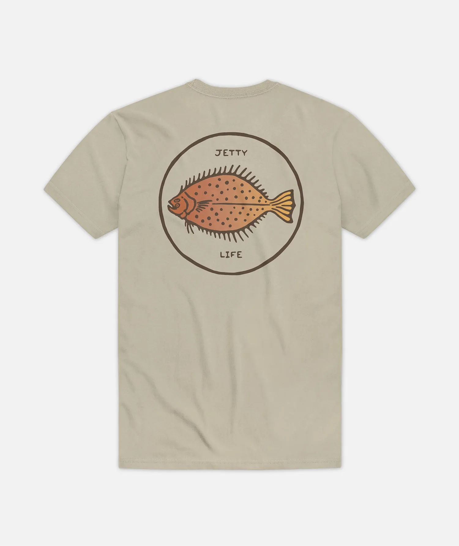 Flounder Tee - Tan sold by JETTY