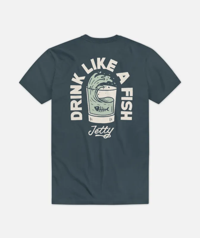 Splash Tee - Indigo sold by JETTY