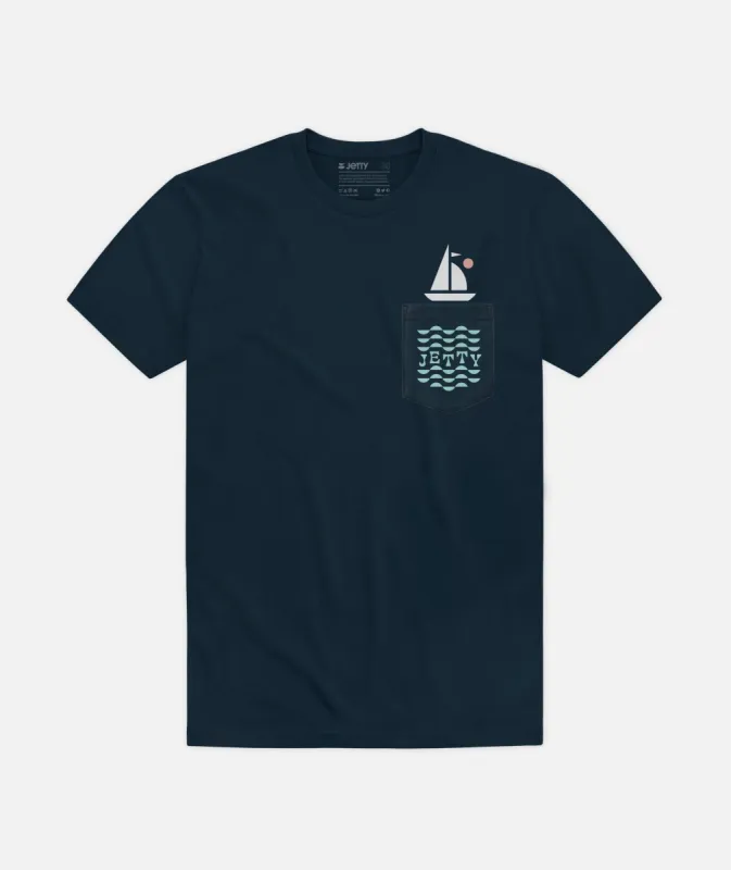 Voyage Pocket Tee - Navy sold by JETTY