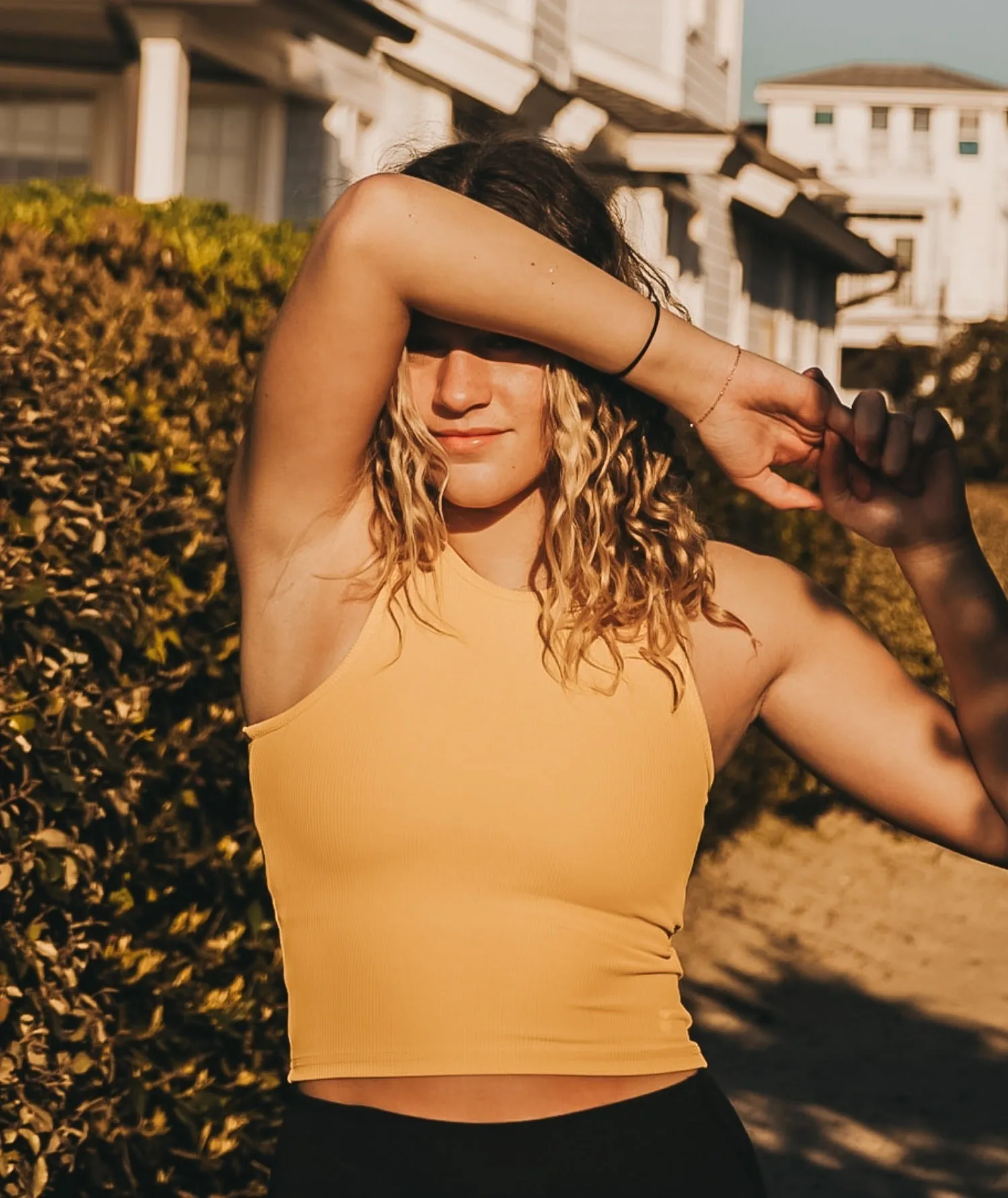Solstice Ribbed Tank - Mustard sold by JETTY product image thumbnail 3