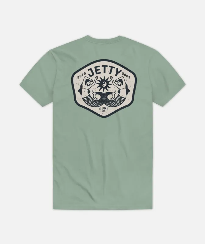 Twin Tails Tee - Sage Green sold by JETTY