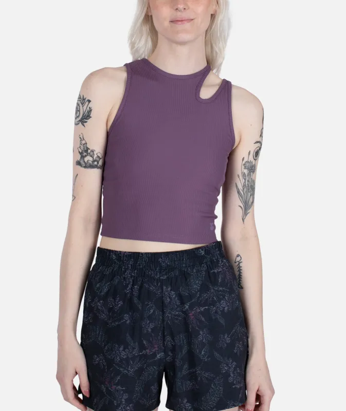 Solstice Ribbed Tank - Purple sold by JETTY