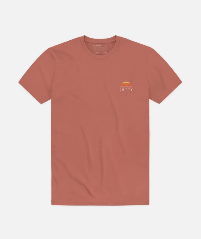 Sunup Tee - Salmon sold by JETTY