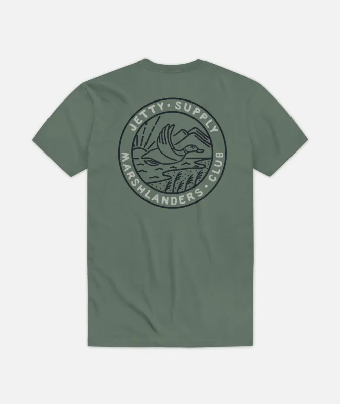 Marshlander Tee - Forest Green sold by JETTY