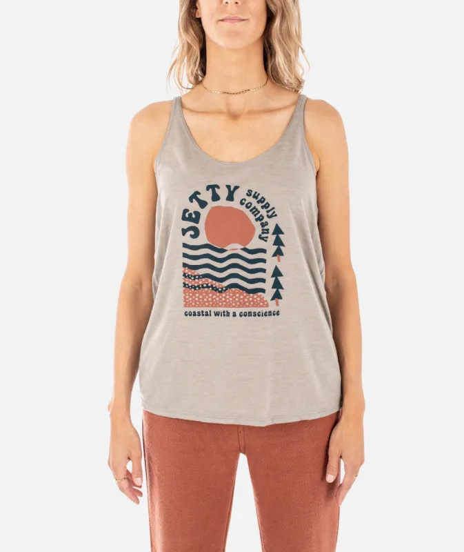 The Undertow Tank - Heather Grey sold by JETTY