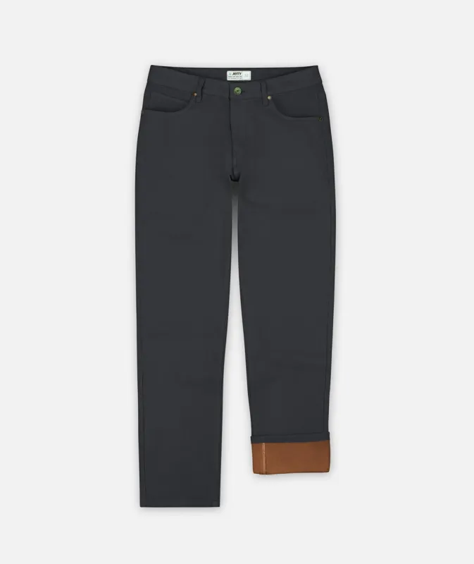 Mariner Flannel Lined Pant - Charcoal sold by JETTY