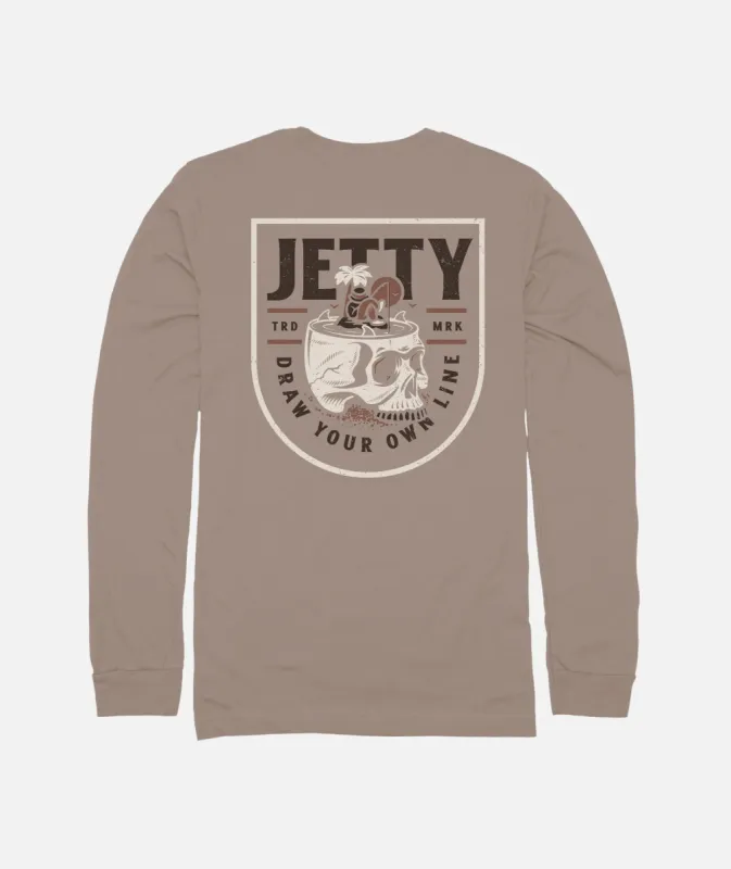 Stranded Long Sleeve - Grey sold by JETTY