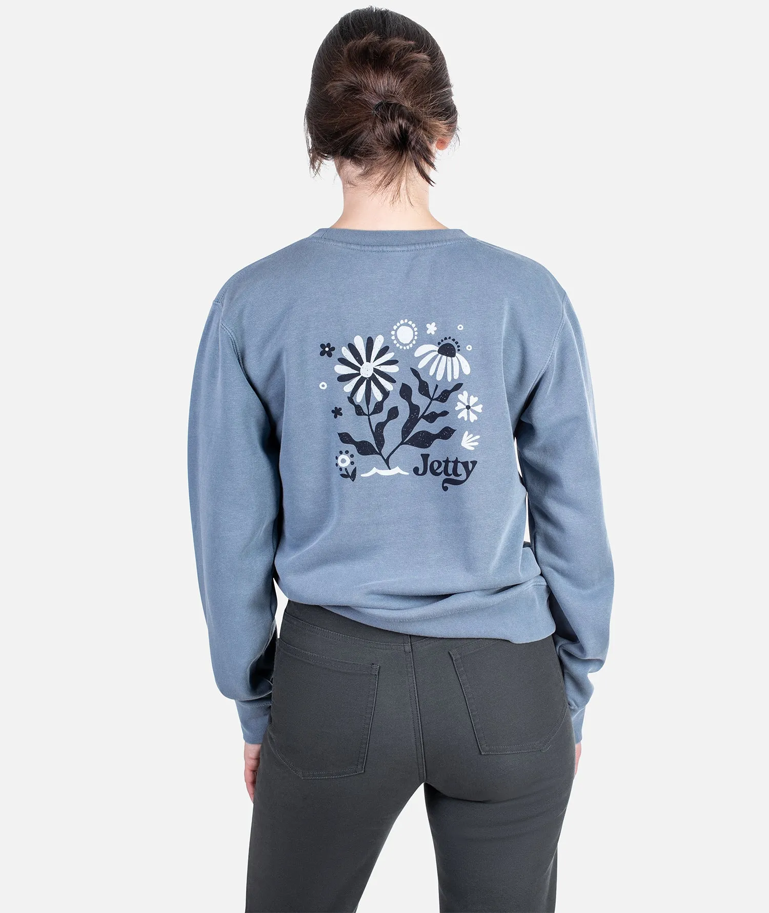 Posy Crewneck - Light Blue sold by JETTY