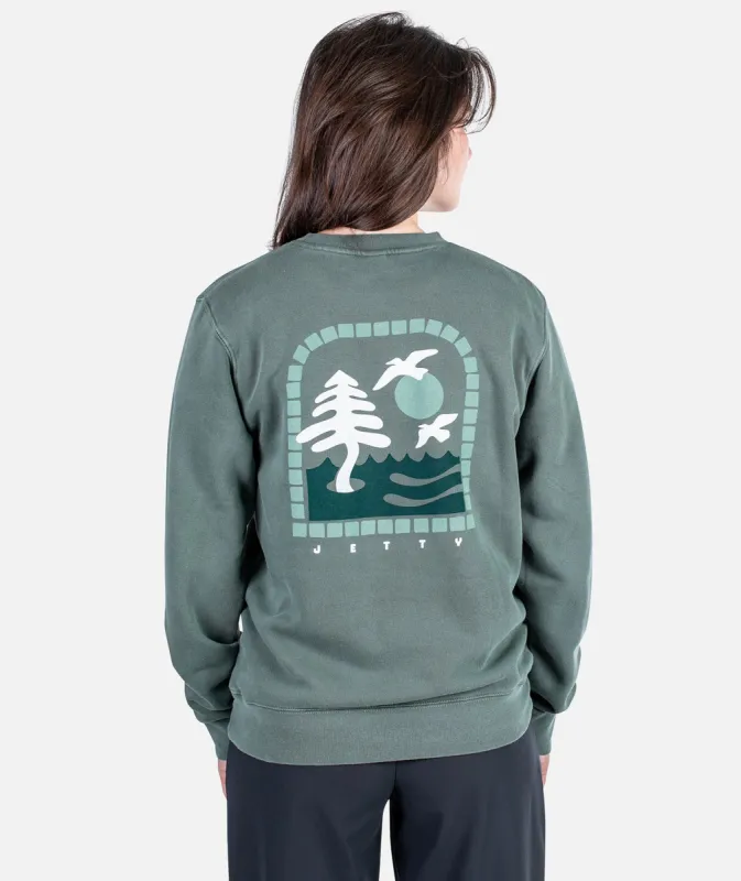 Loch Crewneck - Forest Green sold by JETTY