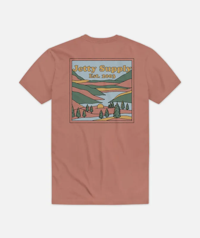 Hillside Tee - Brown sold by JETTY