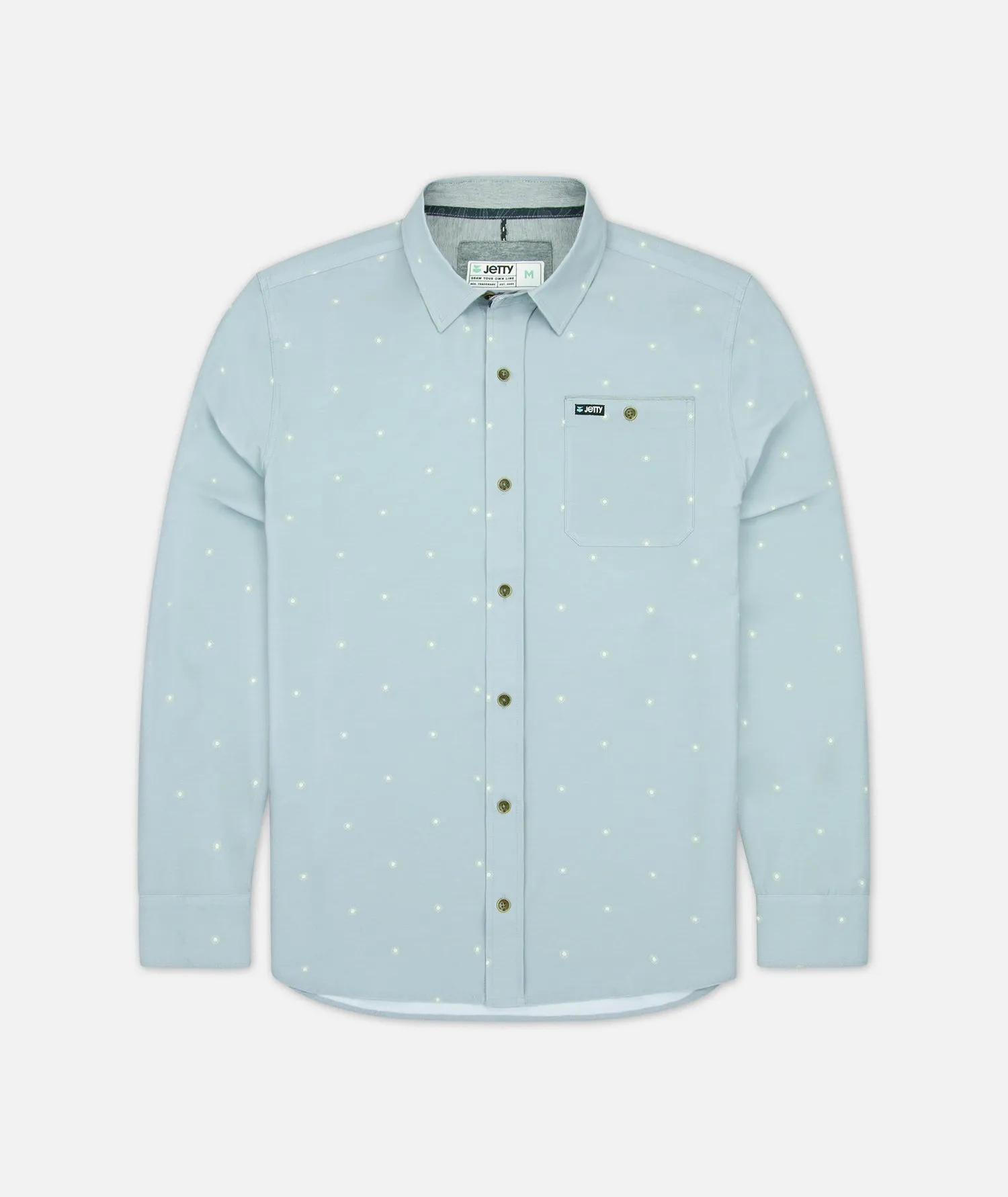 Longwood Stretch LS Woven - Light Blue sold by JETTY