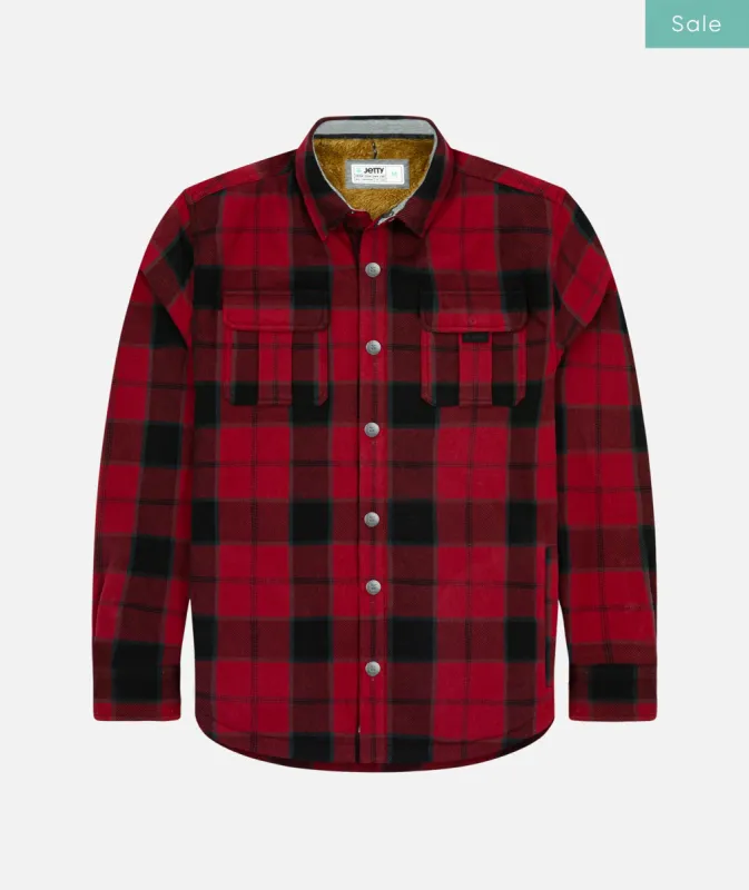 The Sherpa Jacket - Red sold by JETTY