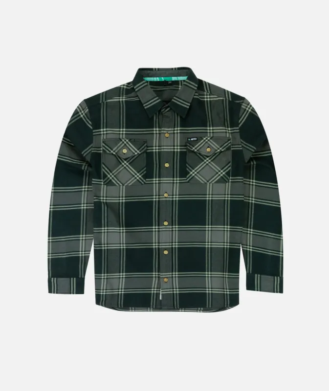 Grom Ripple Flannel - Charcoal sold by JETTY