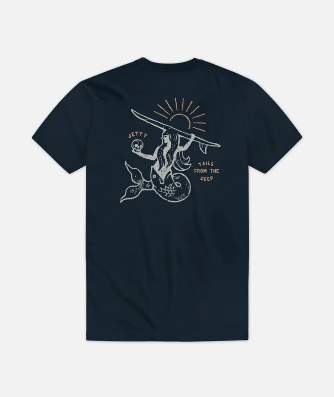 Tails Tee - Navy sold by JETTY