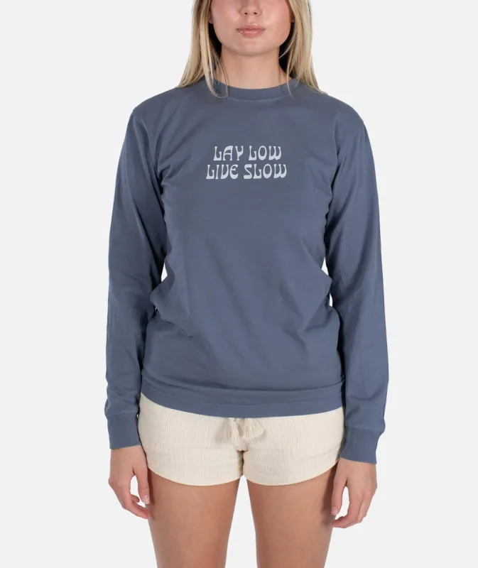Live Slow Long Sleeve - Fog sold by JETTY