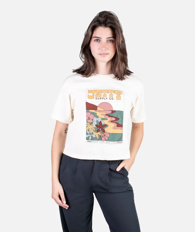 Uncharted Boxy Tee - Cream sold by JETTY