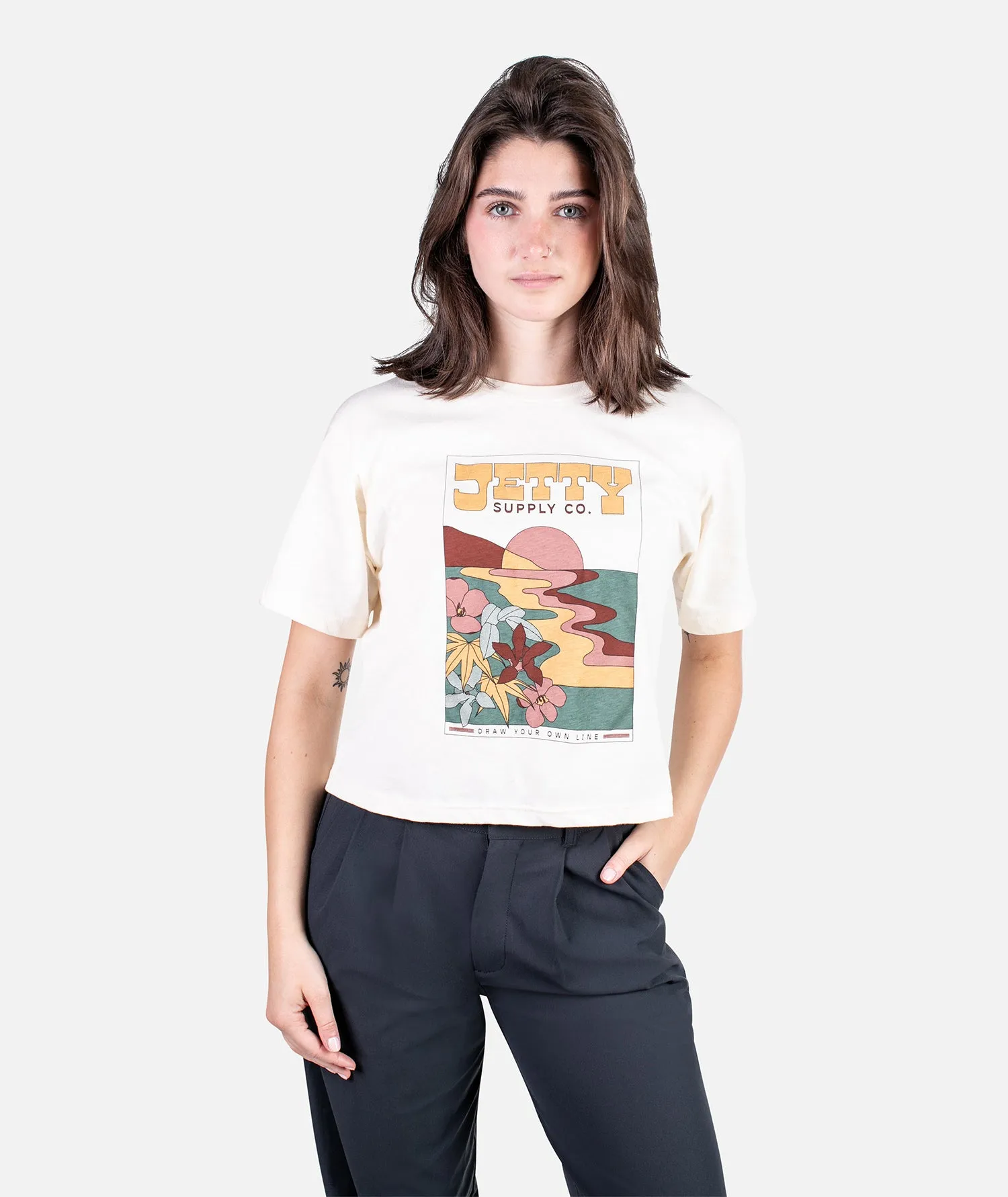 Uncharted Boxy Tee - Cream sold by JETTY