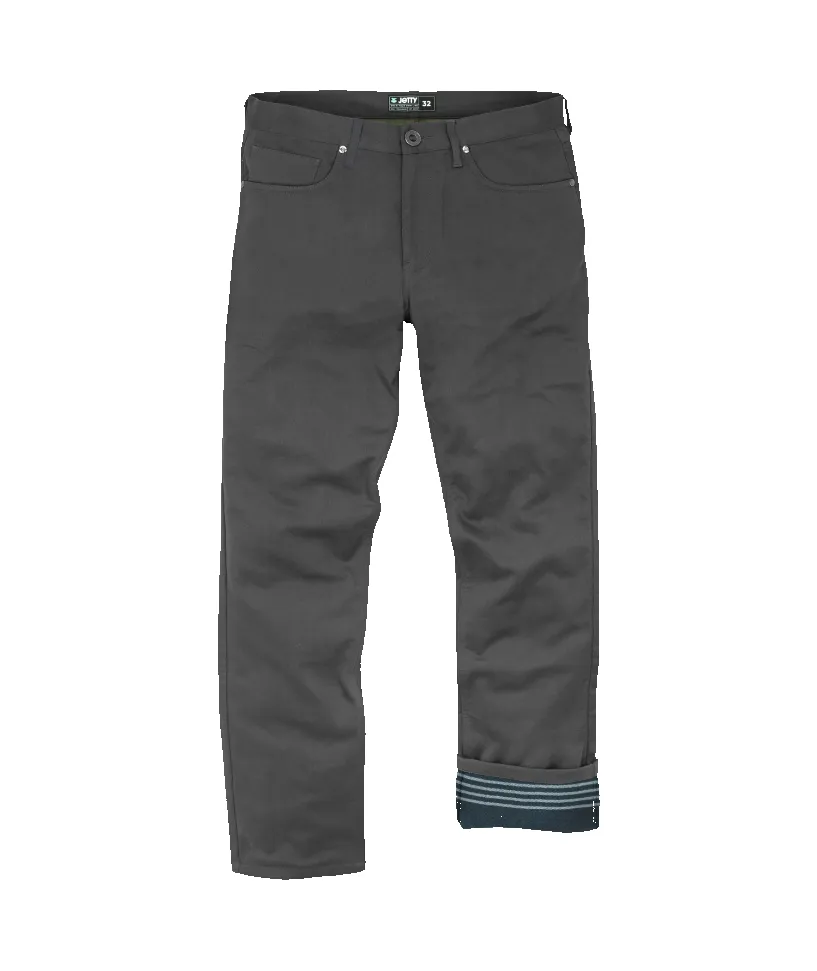 The Mariner Flannel Lined Pant - Charcoal sold by JETTY