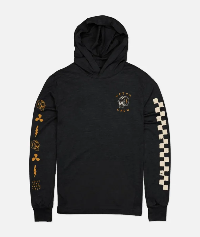 Propskull Hooded LST - Black sold by JETTY