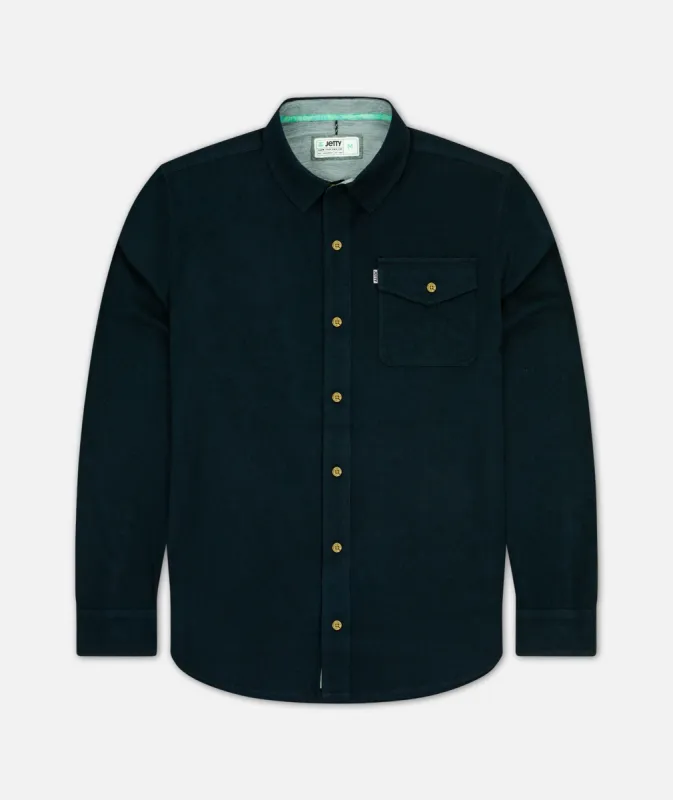 Essex Oyster Twill Shirt - Black made by JETTY