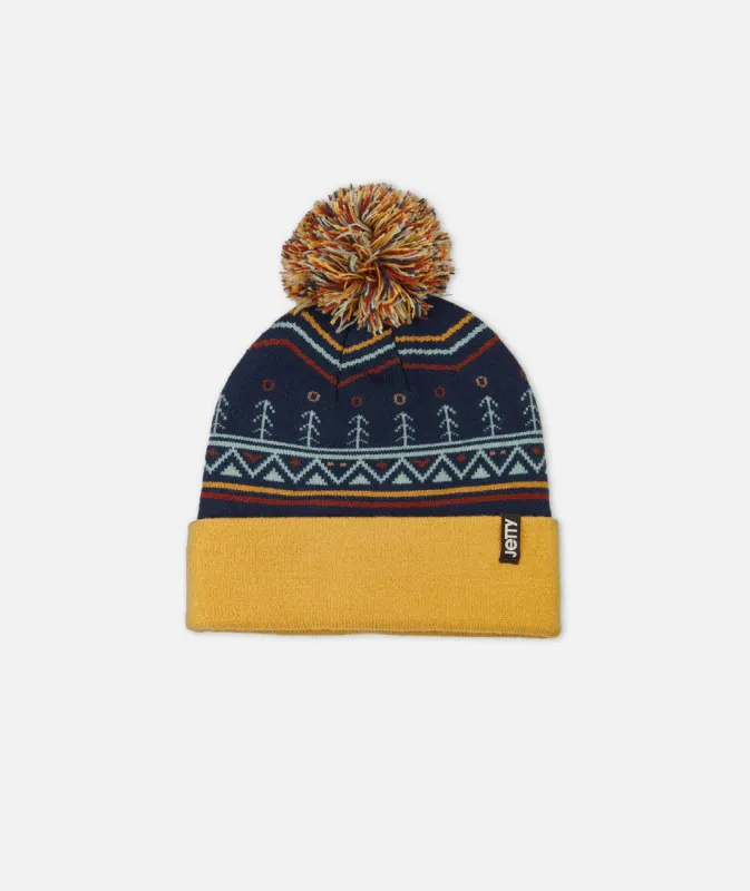 Alpine Logo Beanie - Navy sold by JETTY