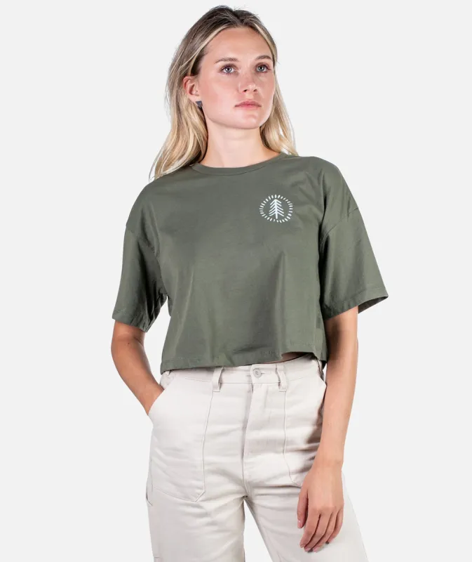 Pine Needles Tee - Military Green sold by JETTY