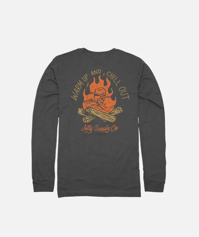 Grom Warm Up Long Sleeve - Charcoal sold by JETTY