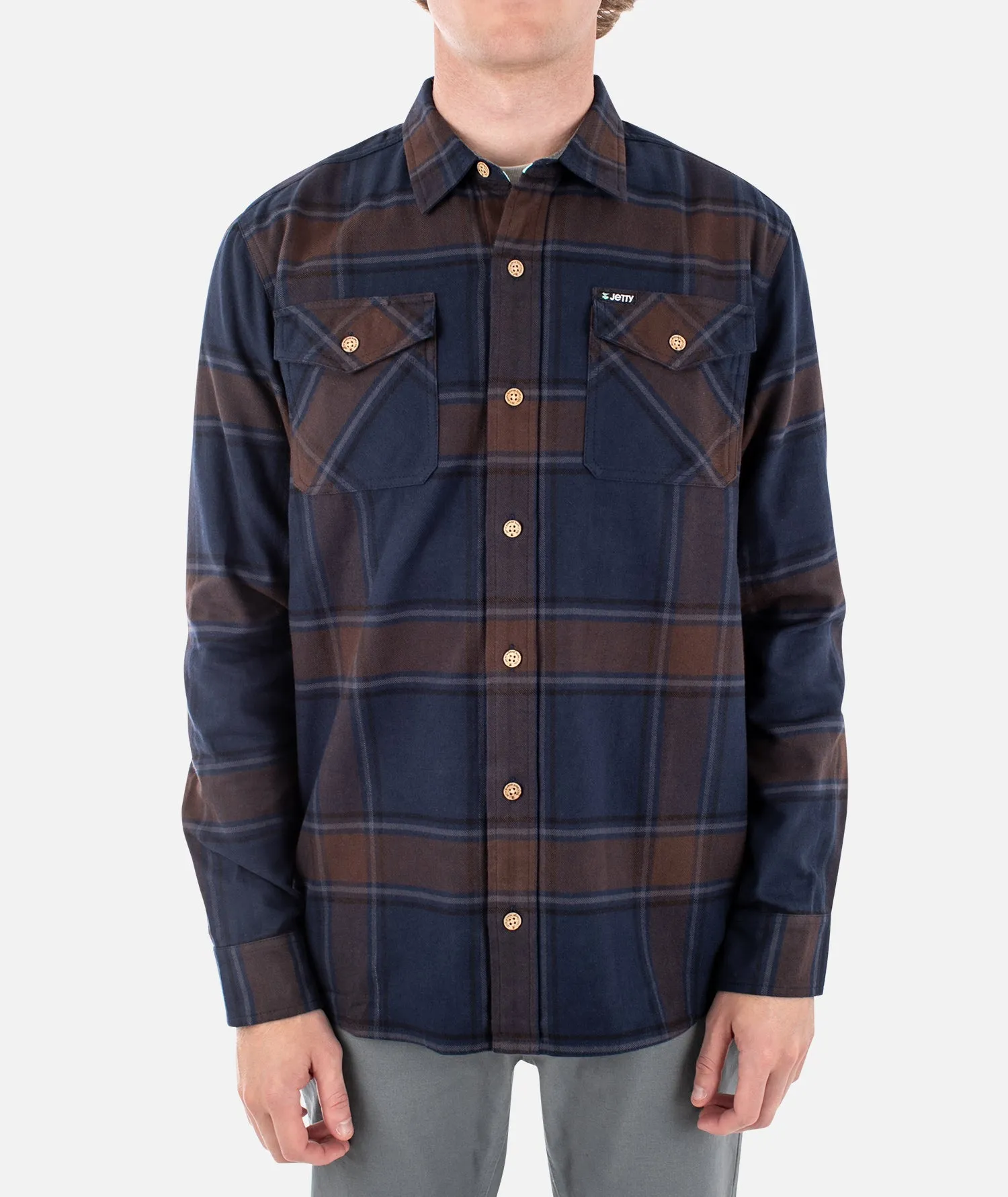 Breaker Flannel - Graphite sold by JETTY