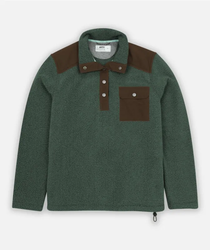 Pines Fleece Jacket - Green sold by JETTY