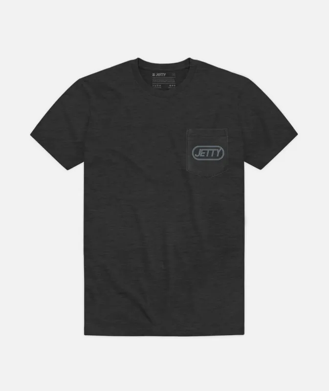 Circuit Pocket Tee - Charcoal sold by JETTY