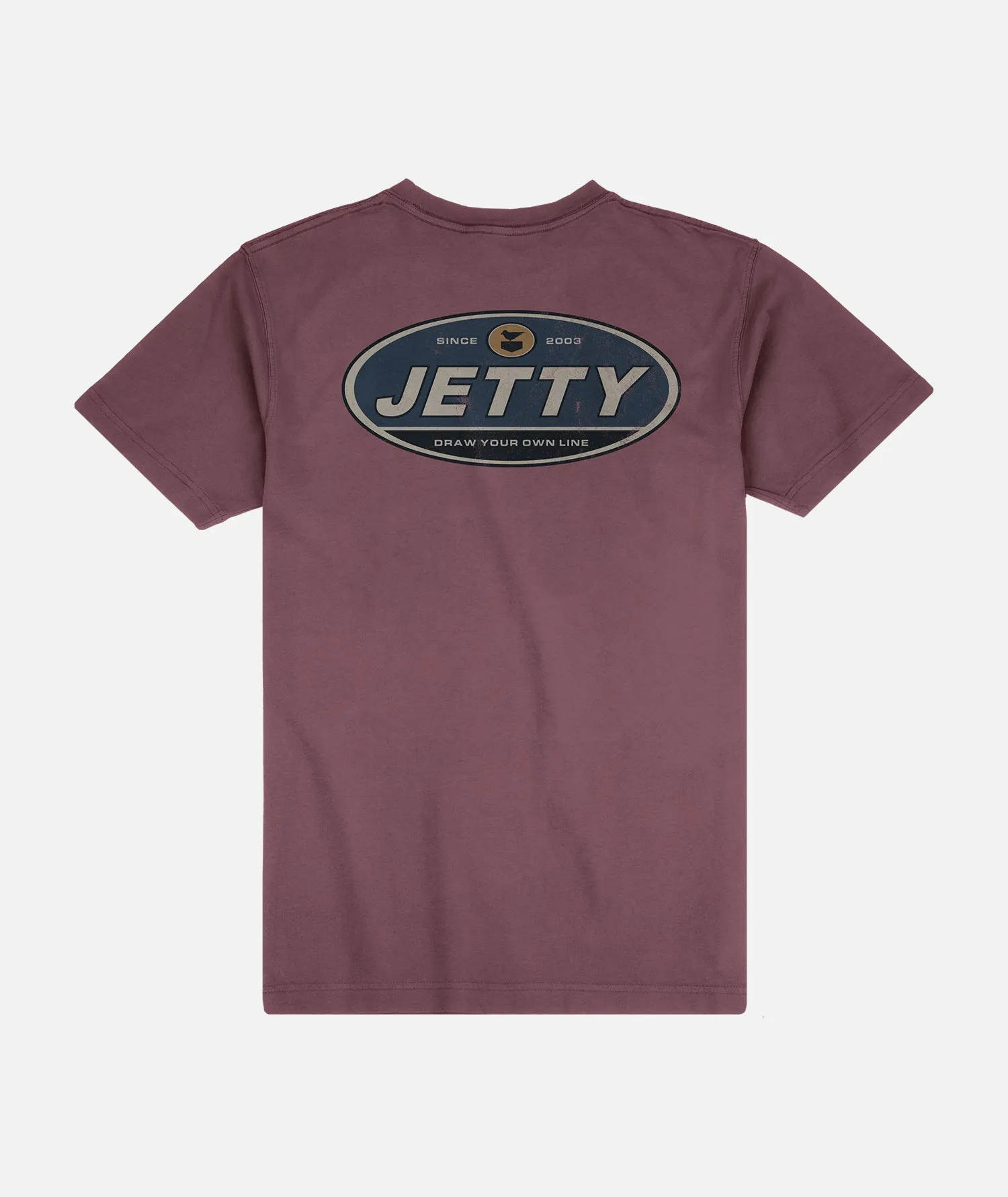 Throwback Pocket Tee - Maroon sold by JETTY