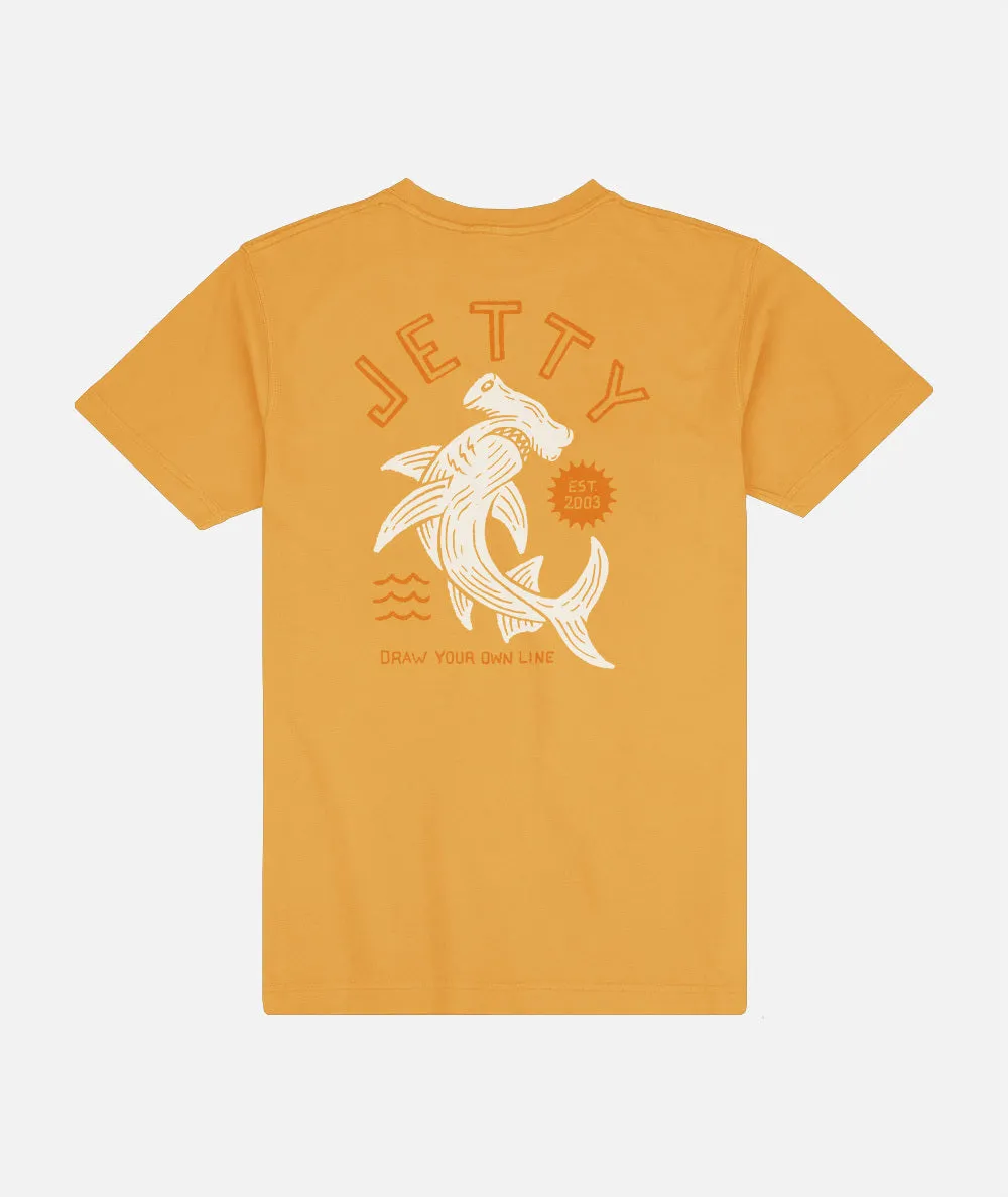 Hammered Tee - Mustard sold by JETTY